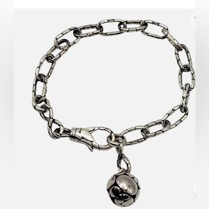 John Hardy adjustable Bracelet Kali Pebbled Oval Link Ball 925 Sterling Silver